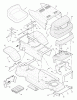 Murray 38715B - 38" Lawn Tractor (2000) Spareparts Chassis & Hood