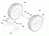 Murray 827E (LP18980) (1695646) - John Deere 27" Dual Stage Snow Thrower (2009) Spareparts Wheel & Tire Group (2988546)