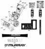 Murray 16533ES (1696031) - 33" Dual Stage Snowthrower (2011) Spareparts Decals Group (2989804)