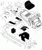 Murray 405030x48A - B&S/ 40" Lawn Tractor (2003) (Mills) Spareparts Chassis & Hood
