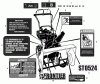Murray ST0524 (624504x16B) - Frontier 24" Dual Stage Snow Thrower (2004) Spareparts Decals