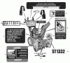 Murray ST1332 (632130x16D) - Frontier 32" Dual Stage Snow Thrower (2005) Spareparts Decals
