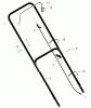 Murray 20506x8A - Scotts 20" Walk-Behind Mower (1998) (Home Depot) Spareparts Handle Assembly