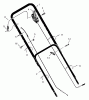 Murray 20606x9A - B&S/ 20" Walk-Behind Mower (1998) (Montgomery Wards) Spareparts Handle Assembly