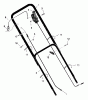 Murray 20656x8B - Scotts 20" Walk-Behind Mower (1998) (Home Depot) Spareparts Handle Assembly
