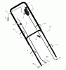 Murray 20665x8B - Scotts 20" Walk-Behind Mower (1999) (Home Depot) Spareparts Handle Assembly