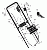 Murray 20707x89A - Yard King Performance 20" Walk-Behind Mower (1998) Spareparts Handle Assembly