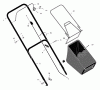Murray 22265x8G - Scotts 22" Walk-Behind Mower (2002) (Home Depot) Spareparts Handle And Bag Assembly