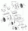 Murray BT22675HW (7800509) - Brute 22" Walk-Behind Mower (2009) Spareparts Deck Assembly - Push, Hi-Wheel
