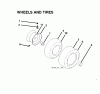 Poulan / Weed Eater PB19546LT (96048001700) - Poulan Pro Lawn Tractor (2010-12) Listas de piezas de repuesto y dibujos WHEELS TIRES