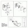 Poulan / Weed Eater BP402 - Poulan Pro Back Pack Blower Listas de piezas de repuesto y dibujos Tank & Air Filter Assembly
