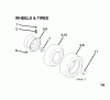 Poulan / Weed Eater PXT12538 (96016002200) - Poulan XT Lawn Tractor (2010-10) Listas de piezas de repuesto y dibujos WHEELS TIRES
