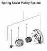 Poulan / Weed Eater P3314 (Type 1) - Poulan Chainsaw Spareparts Spring Assist Pulley System