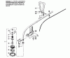 Poulan / Weed Eater 2215 - Weed Eater String Trimmer Listas de piezas de repuesto y dibujos CUTTING HEAD ASSEMBLY