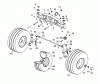 Wolf-Garten Trac OHV 6 6200000 Series B (2003) Spareparts Front wheels, Pivot bar