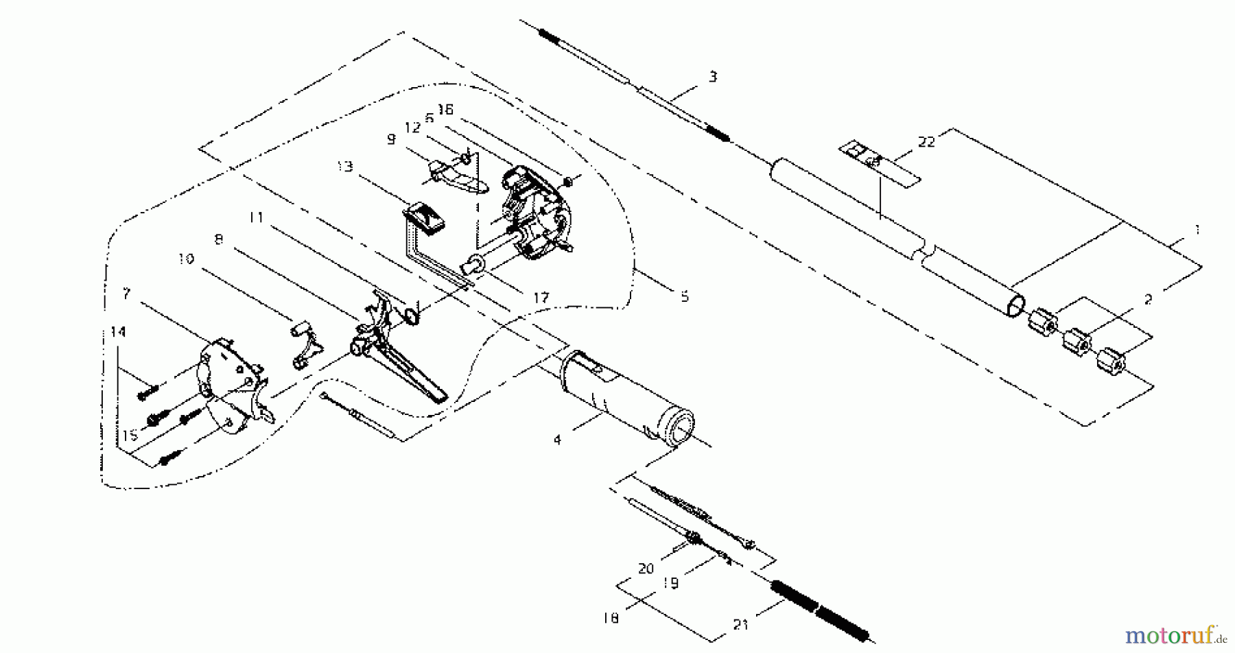  Shindaiwa Heckenscheren AHS231 - Shindaiwa Articulating Hedge Trimmer Outer Tube, Throttle Lever