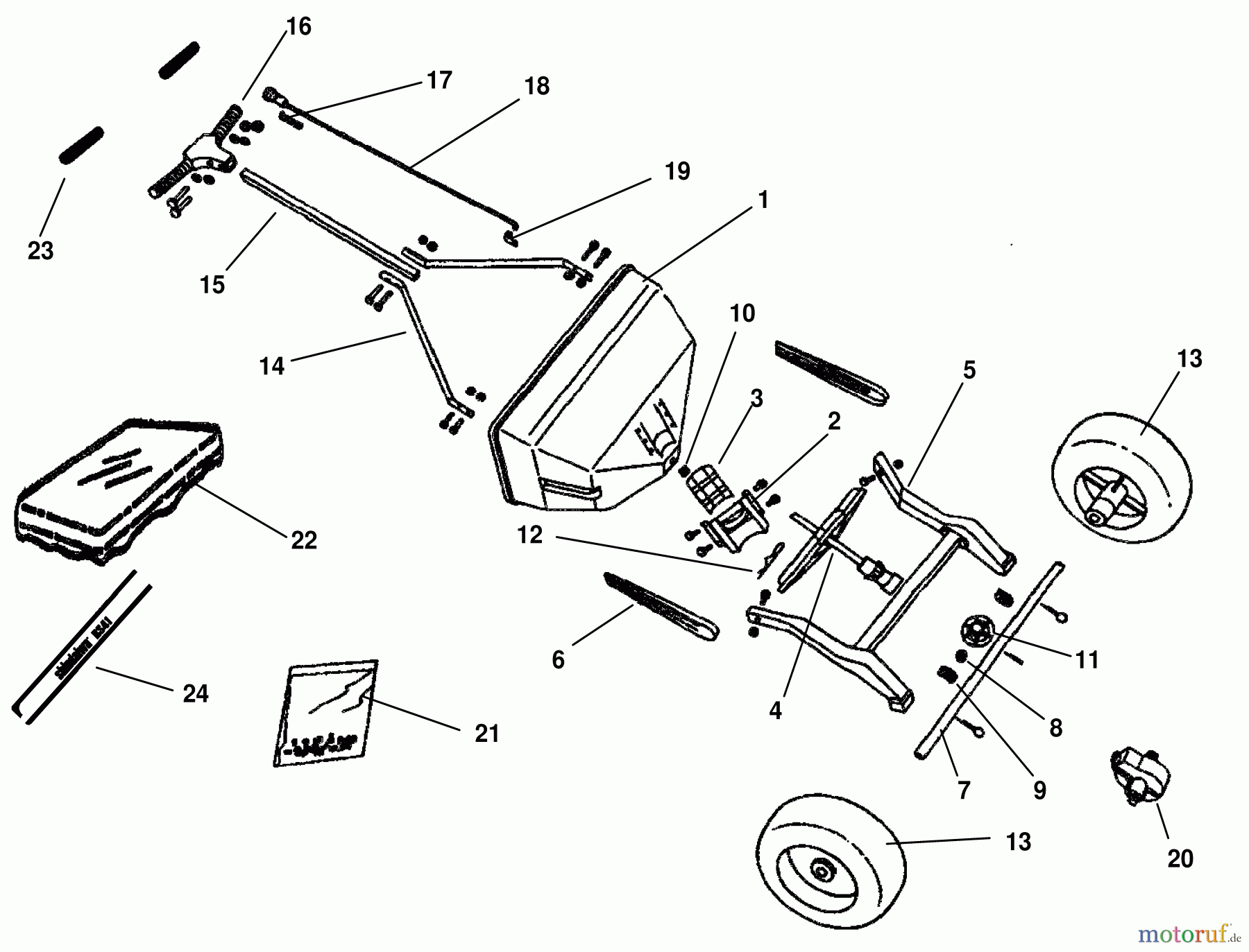 Shindaiwa Streuer, Sämaschinen RS41 - Shindaiwa Broadcast Spreader General Assembly