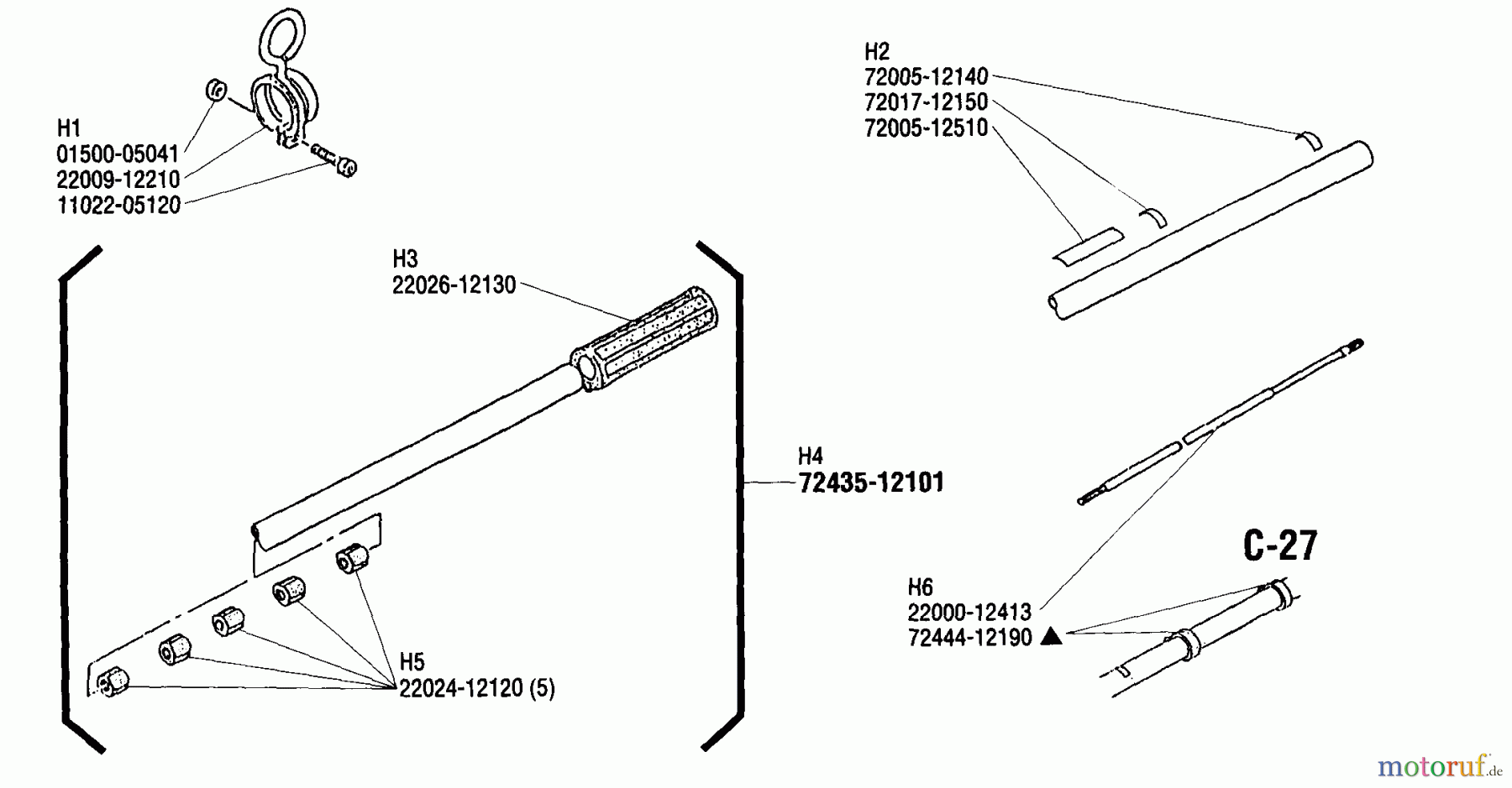  Shindaiwa Trimmer, Faden / Bürste C27 - Shindaiwa String Trimmer / Brush Cutter Outer Tube