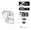Snapper 7063375 - Twin Bag Catcher, 48" Z-VAC CZT/VZT Spareparts Z-Vac CZT/HZT Decal Group
