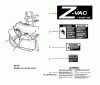 Snapper 7600003 - Clamshell Grass Catcher, 48" Z-VAC Listas de piezas de repuesto y dibujos Snapper Z-Vac Decal Group