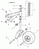 Snapper ZF7301M - 73" Out Front Mower Deck, Series 0 Listas de piezas de repuesto y dibujos Rear Caster Assembly