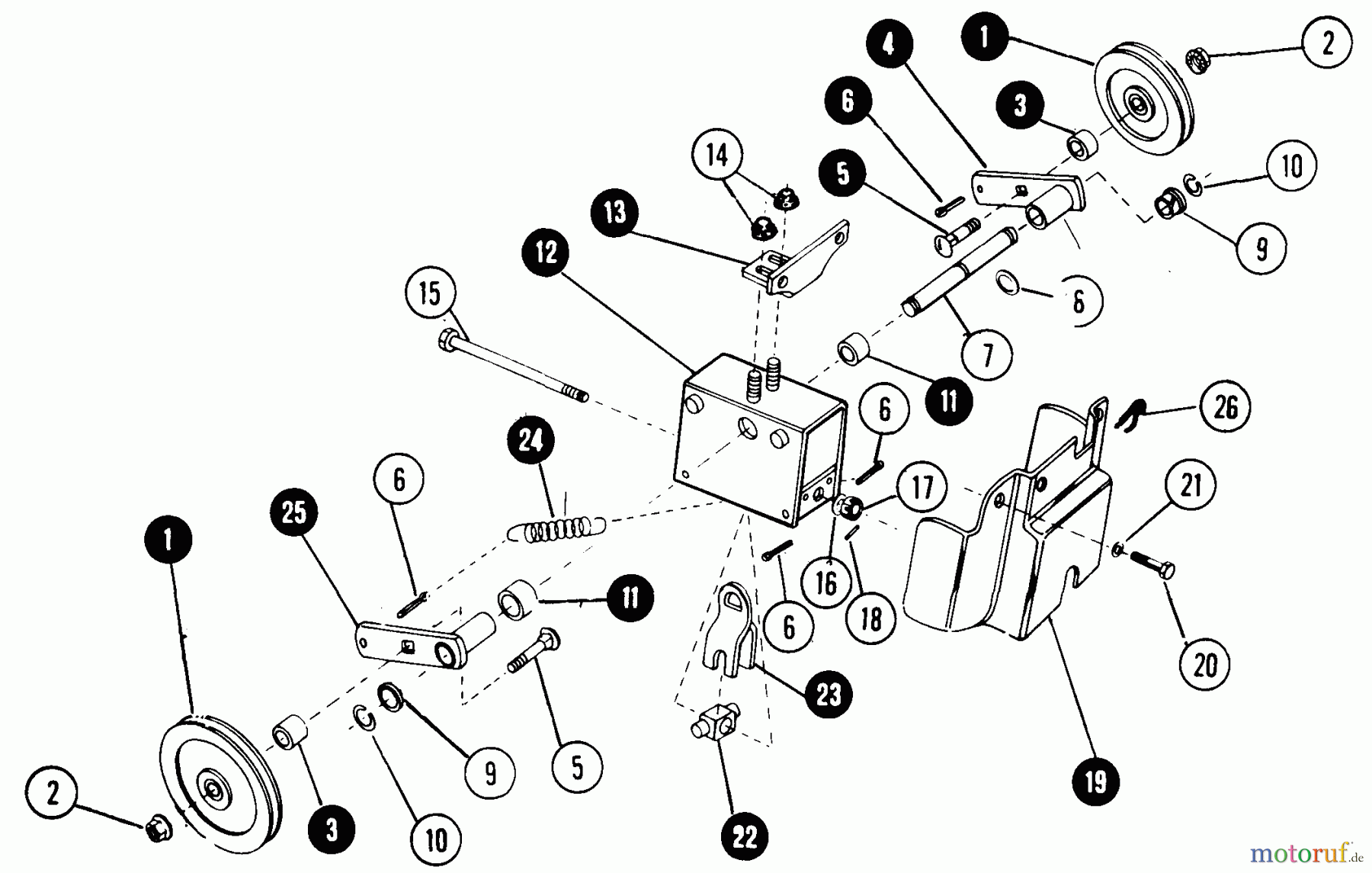  Snapper Rasen- und Gartentraktoren 1650 (80424) - Snapper 16 HP Garden Tractor, Hydro Drive, MF Series Implement (Mule) Drive