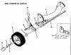 Snapper 21350P - 21" Walk-Behind Mower, 3.5 HP, Steel Deck, Series 0 Pièces détachées Front Wheels, Brackets, Latches Non Commercial Models