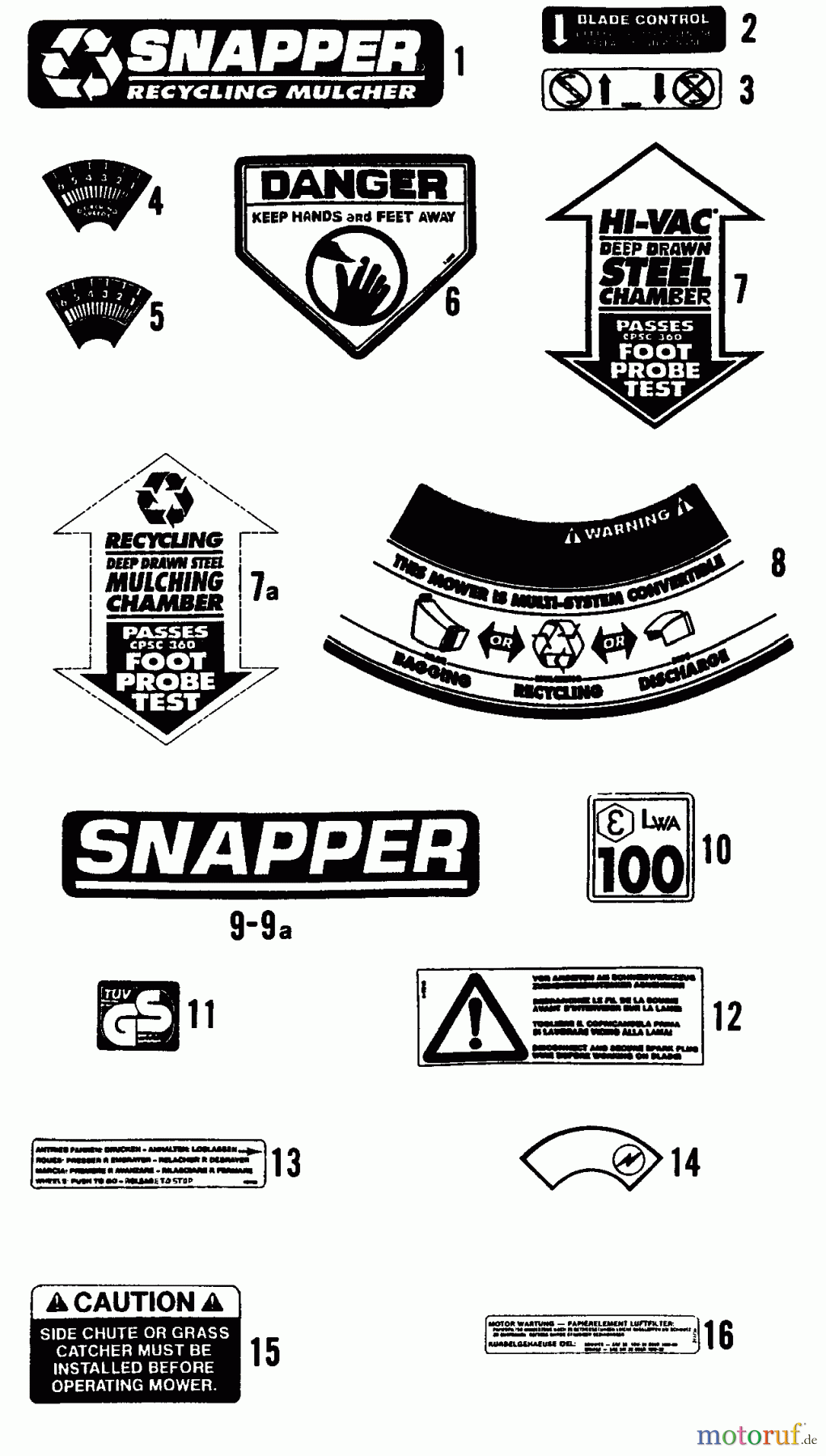  Snapper Rasenmäher RP21559BV - Snapper 21