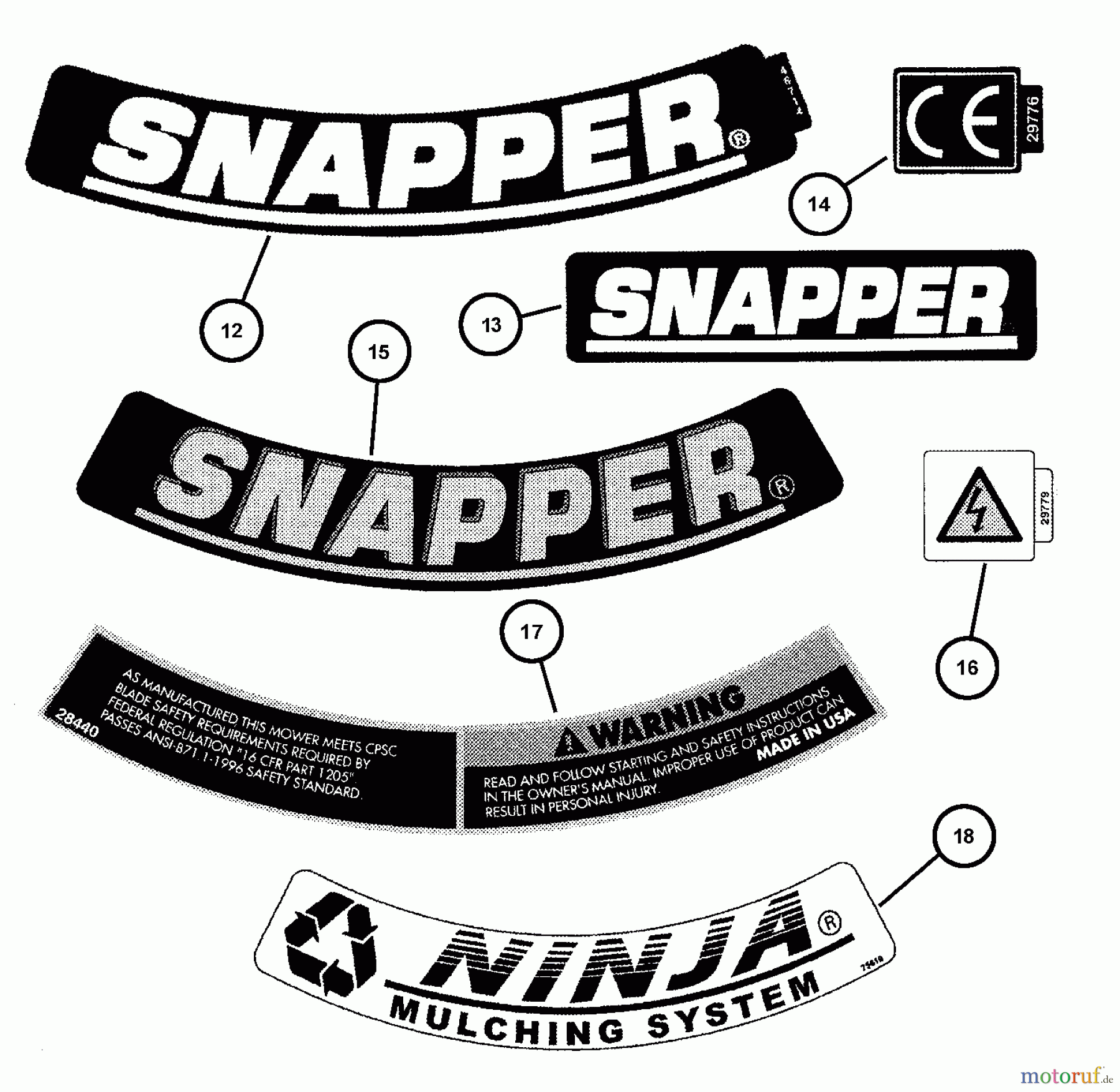  Snapper Rasenmäher WMR216017B (84741) - Snapper 21