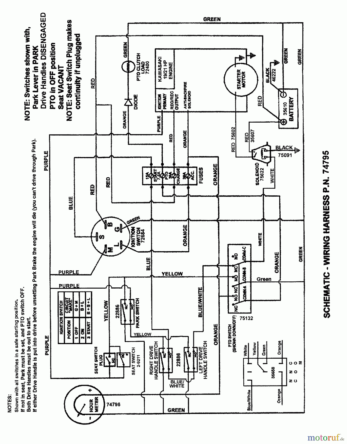 Wiring Diagram For Snapper Riding Mower from www.motoruf.com