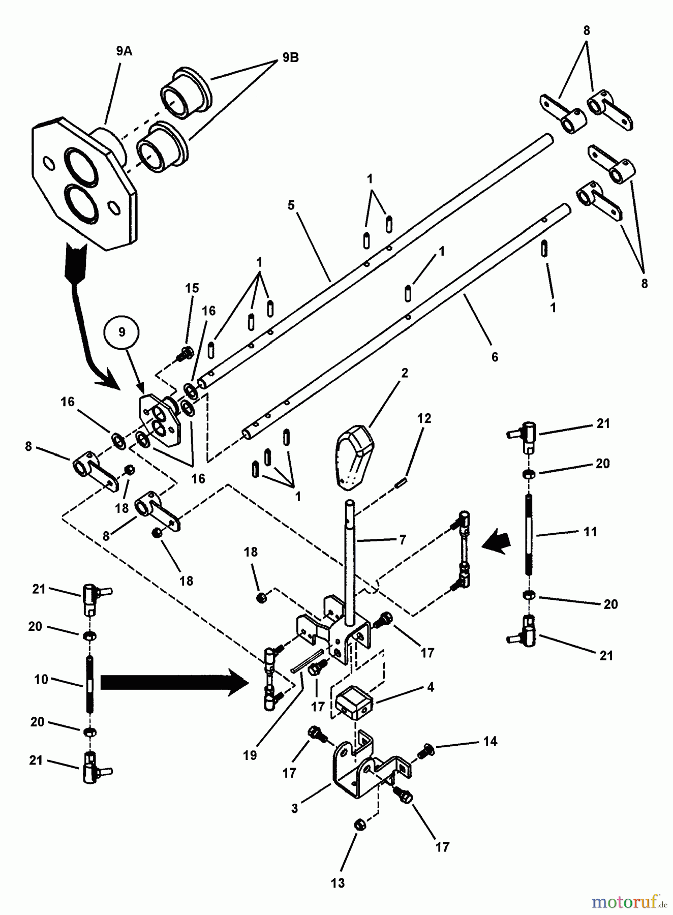  Snapper Nullwendekreismäher, Zero-Turn ZF2501KH (84574) - Snapper 25 HP Zero-Turn Mower, Out Front, Z-Rider Series 1 Joystick Control Assembly