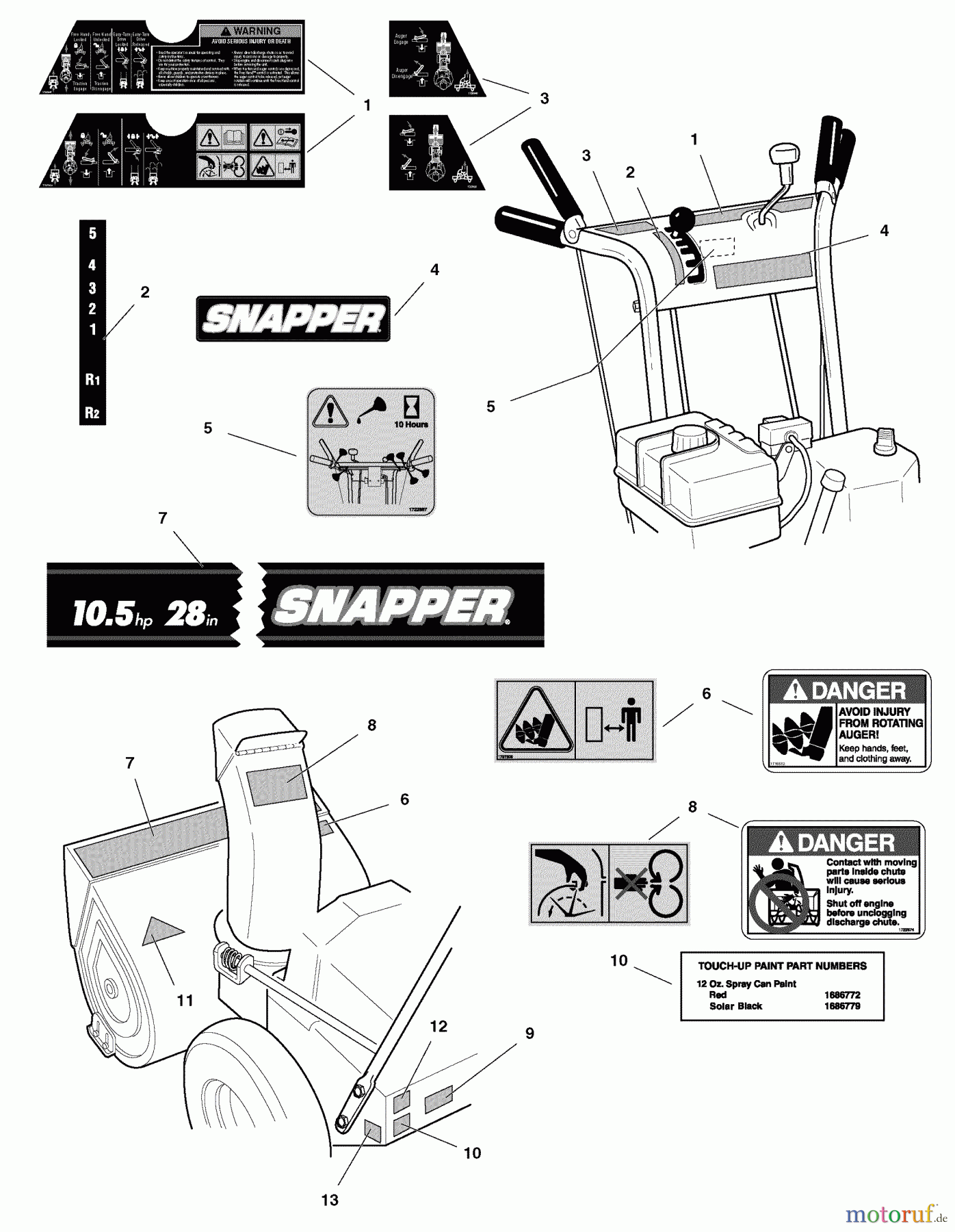  Snapper Schneefräsen 13387E (1694859) - Snapper 38
