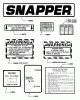 Snapper 32001SSST - 20" Snowthrower, 3 HP, Single Stage, Series 1 Spareparts Decals (Part 1)