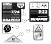Snapper EI7243 - 24" Snowthrower, 7 HP, Two Stage Intermediate, Series 3 (Export) Spareparts Decals (Part 2)