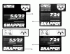 Snapper I7244 - 24" Snowthrower, 7 HP, Two Stage, Intermediate Frame, Series 4 Listas de piezas de repuesto y dibujos Decals (Part 2)