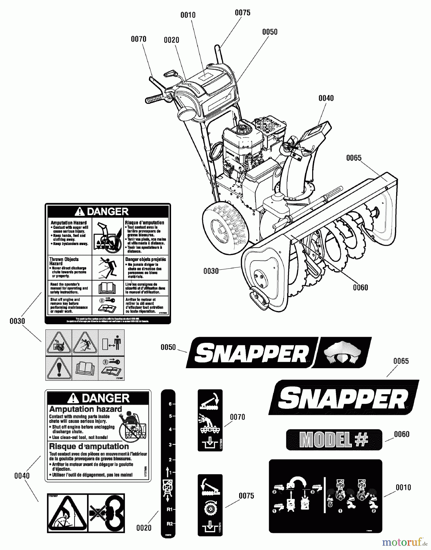  Snapper Schneefräsen L1730EX (1695855) - Snapper 30