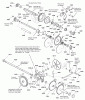 Snapper P1738E (1695684) - 38" Snowthrower, 16.5 HP, Two Stage, Large Frame Listas de piezas de repuesto y dibujos Traction Drive Group