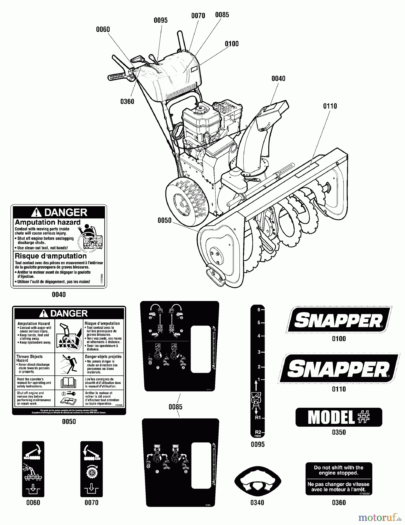  Snapper Schneefräsen M1227E (1696173-01) - Snapper 27