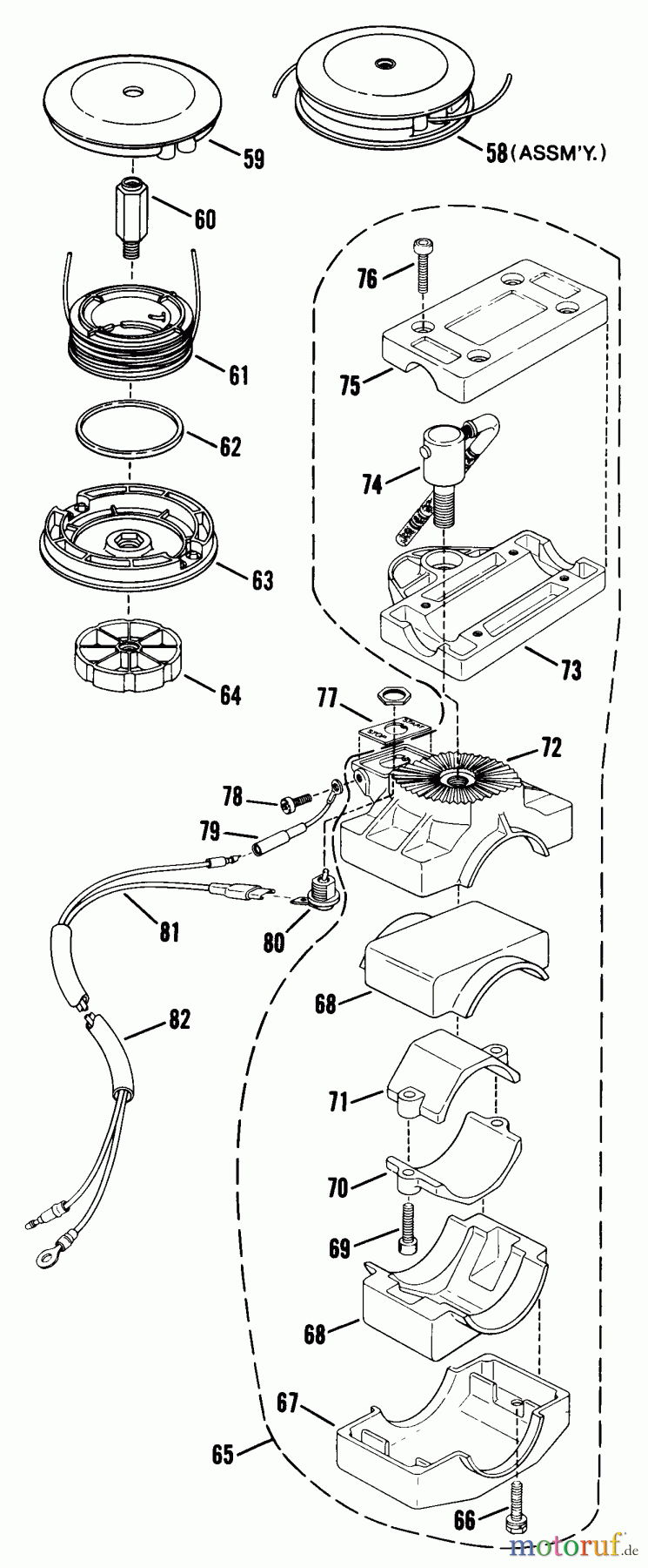 Snapper Trimmer, Motorsensen 410 - Snapper 40.6cc Straight Shaft Trimmer (86), Series 0 410 General Assembly (Part 2)
