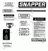 Snapper 30088B - 30" Rear-Engine Rider, 8 HP, Series 8 Spareparts Decals