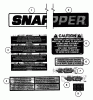 Snapper M300917B (84283) - 30" Rear-Engine Rider, 9 HP, M Series 17 Spareparts Decals (Part 1)