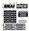 Snapper WM280921B (84660) - 28" Rear-Engine Rider, 9 HP, M Series 21 Spareparts Decals (Part 1)