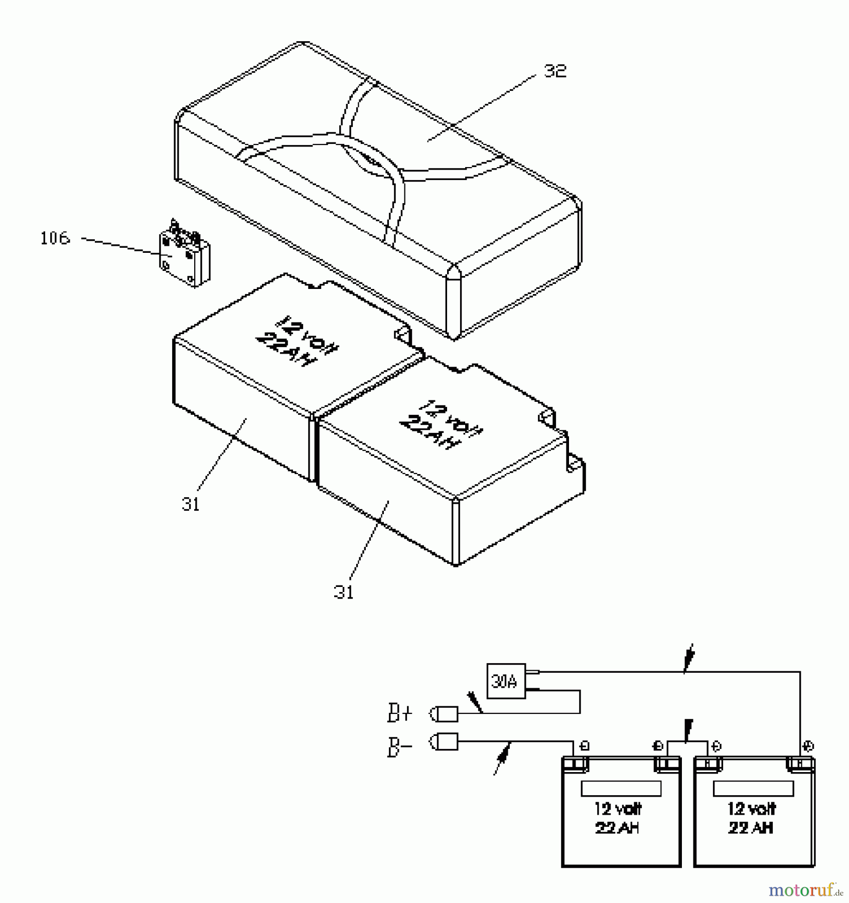 Tanaka Sonstiges PB-SM809-HD - Tanaka 550 Watt Electric PowerBoard Battery, Battery Bag & Circuit Breaker