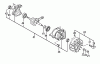 Tanaka TCS-3401 - Professional Pruning Saw Listas de piezas de repuesto y dibujos Flywheel, Starter Pawls, Crankcase