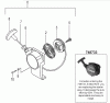 Tanaka TPS-2501 - Extended Reach Pole Saw Listas de piezas de repuesto y dibujos Recoil Starter