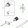 Tanaka TED-262DH - Portable Gas Drill Listas de piezas de repuesto y dibujos Chuck, Key, Adapter, Tools