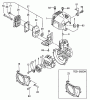 Tanaka TED-262DH - Portable Gas Drill Listas de piezas de repuesto y dibujos Muffler, Clutch & Cover