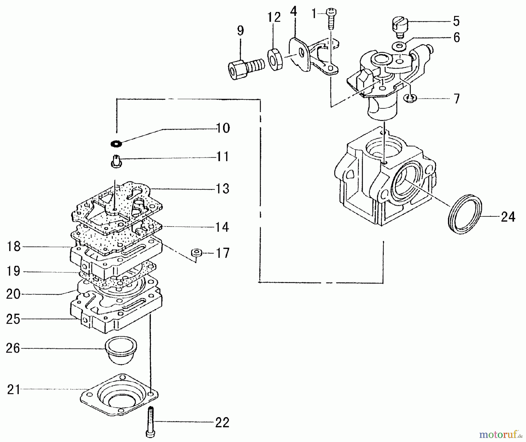  Tanaka Motoren PF-4010 - Tanaka Utility / Scooter Engine W/O Fuel Tank Carburetor