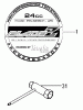 Tanaka TC-2501 - Utility / Scooter Engine Spareparts Decal & Tool