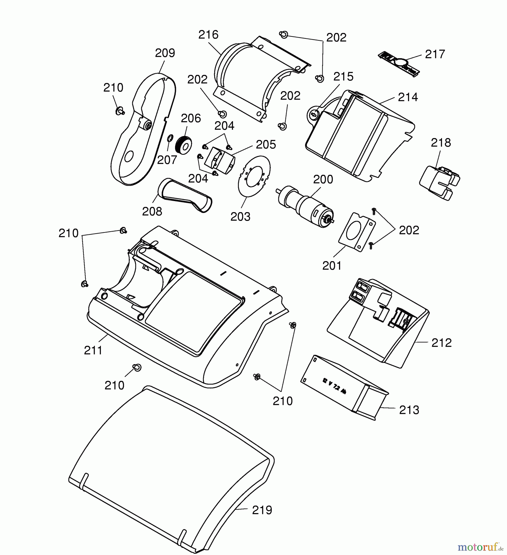  Wolf-Garten Spindle mower TC 32 MAC 3617000 Series A  (2004) Battery, Motor